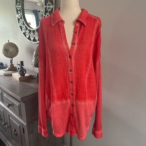 BEING DELETED Free People Zahara Button Up Top